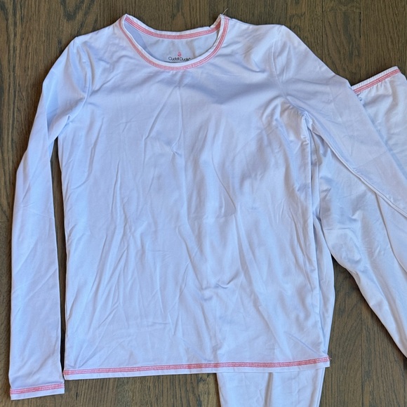 Cuddl Duds Light Pink Kids Long Underwear Set - Picture 3 of 5
